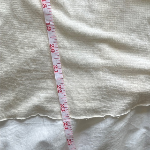 VTG Free People Embellished Boho Tank Top Beaded Yoke Ivory Size S asymetrical - Picture 10 of 10